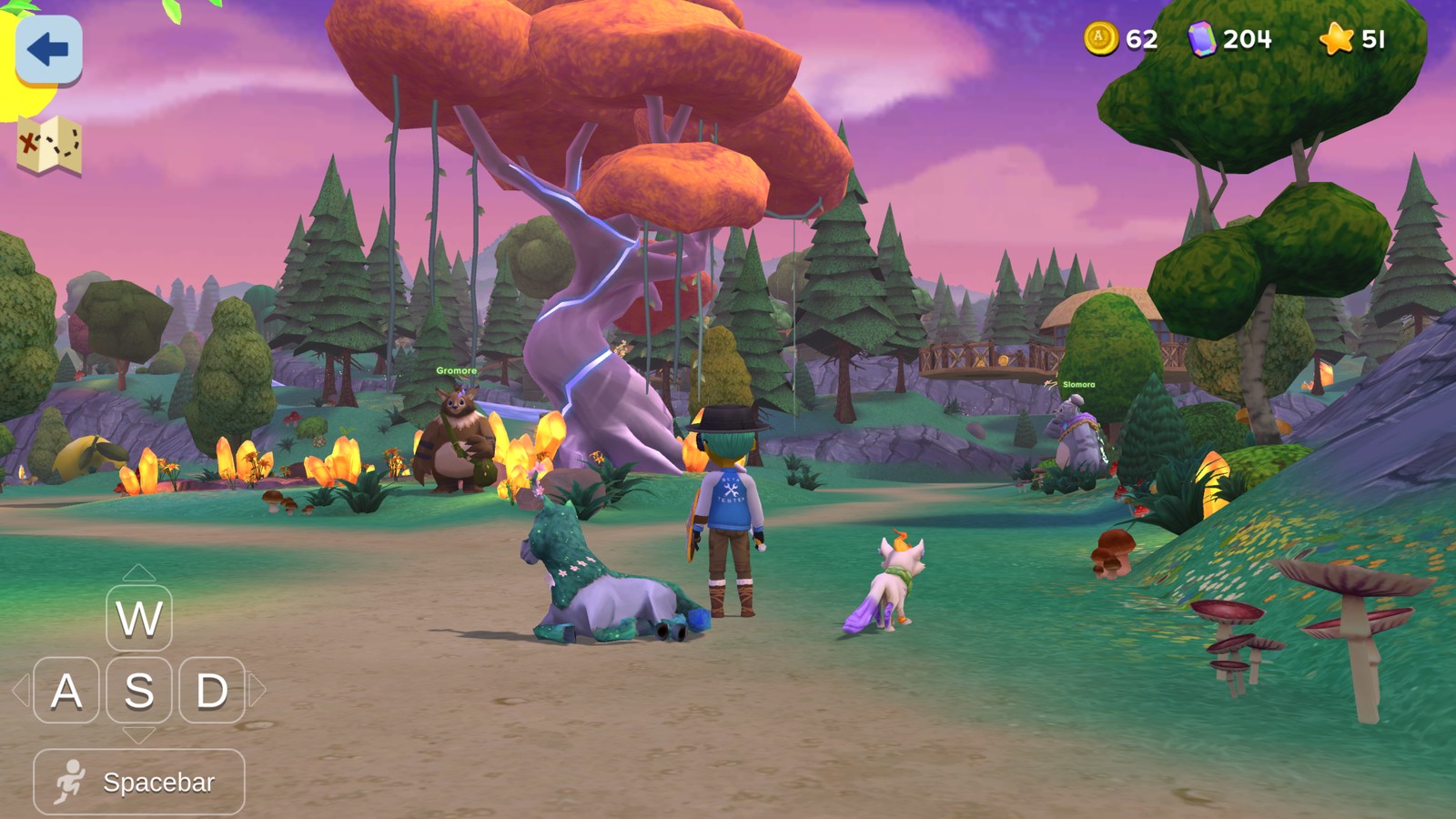 Players completing quests to find stars that heal the Starwillow tree